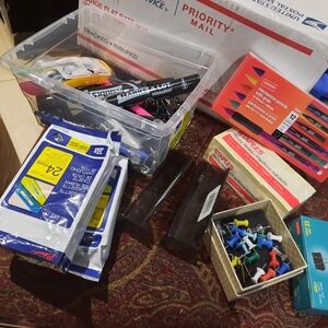 HUGE LOT of OFFICE UNIVERSITY SCHOOL SUPPLIES STAPLES DESK TEACHERS PROFESSORS